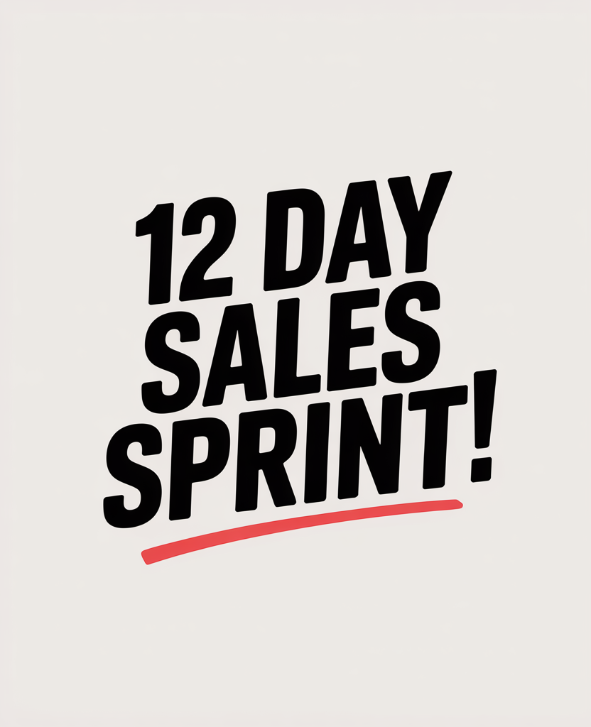 12 Day SPRINT! How the best Salespeople Finish the Year STRONG.