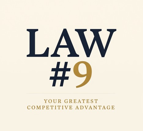 Law #9: Your greatest competitive advantage (book cover)